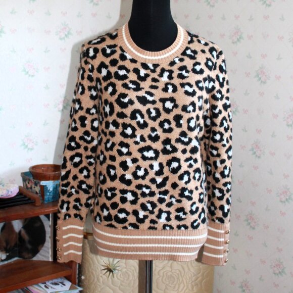 Talbots Leopard Print Sweater, Small - Picture 1 of 13